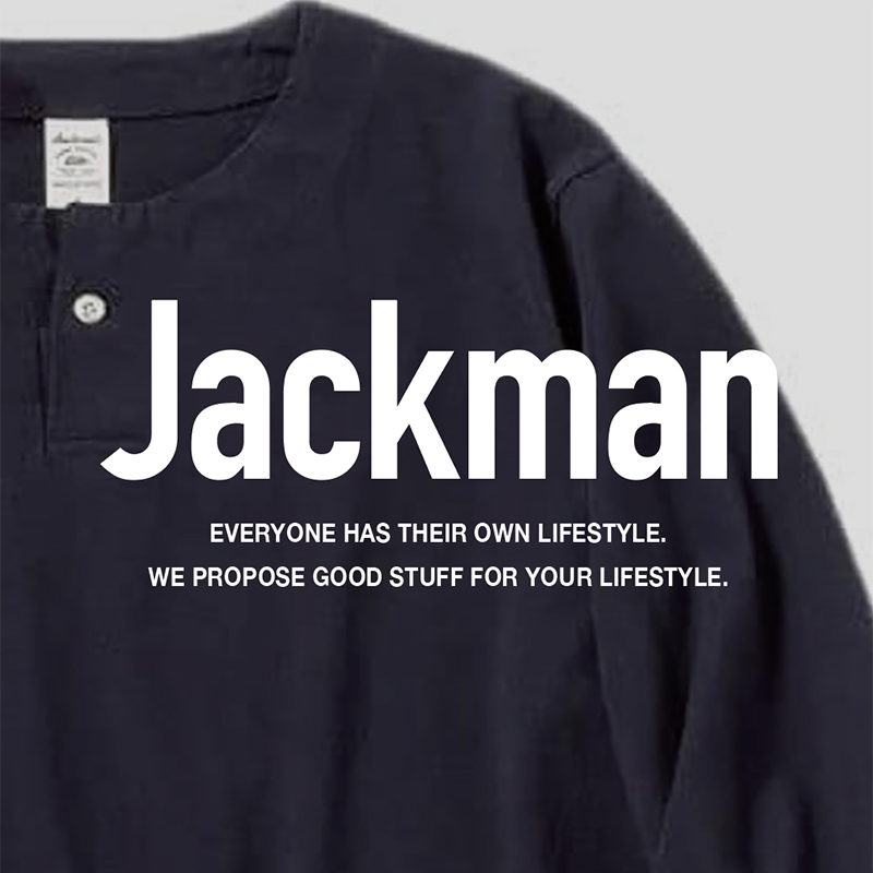 Jackman / 長袖ヘンリーネックTシャツ